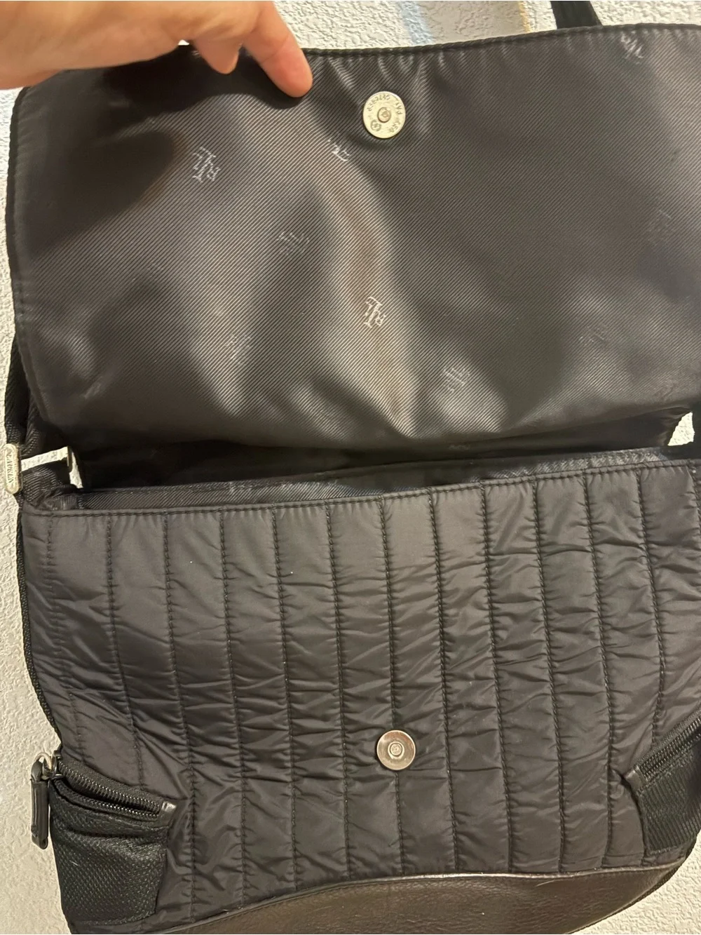 Ralph Lauren Black Quilted Crossbody Messenger Bag - Men